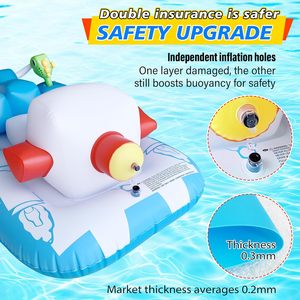 Jet ski gonflable pour enfants avec pistolet à eau intégré pour jeux aquatiques estivaux - Product Image 2