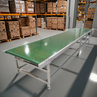 Système de bande transporteuse en plastique, bande transporteuse industrielle, hauteur réglable, poids léger, durable, pour la logistique d'usine