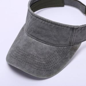 Gorra de béisbol transfronteriza personalizada de mezclilla con parte superior abierta, informal, de color liso, transpirable, con hebilla y talla ajustable - Product Image 2