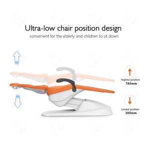 Conjunto completo de fábrica Silla de unidad dental Acero eléctrico Plástico y metal Certificación CE Silla dental LED para uso médico de dentista - Product Image 3