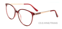 Vente en gros TR adultes lunettes transparentes temple en métal femme montures optiques