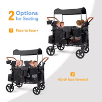 Poussette de voyage pliable pour bébé et enfant, 2 places, 4 places, avec auvent, motif personnalisé 2025