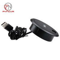 Prise de meuble moderne 10W USB Type C à chargement sans fil Prise électrique en aluminium Normes EU AU Afrique du Sud pour téléphone portable