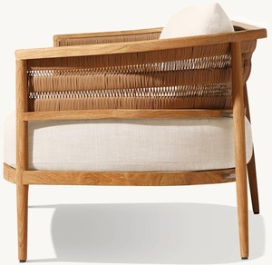 Conjunto de Muebles de Jardín de Teca para Exteriores, Sofá de Ratán para Hotel, Villa, Terraza, Muebles de Ocio, Sofá de Teca Nusa - Product Image 4