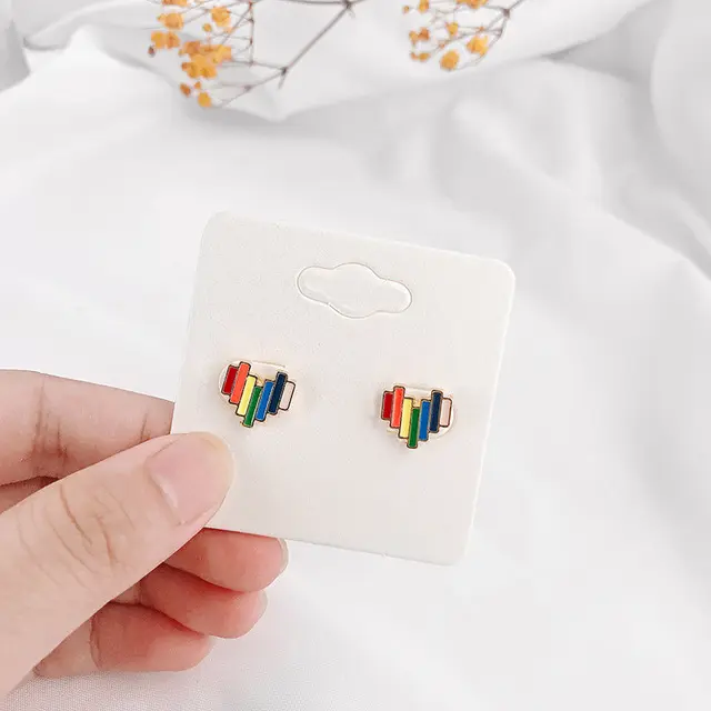 Chinese manufacturer LGBT rainbow earring stud