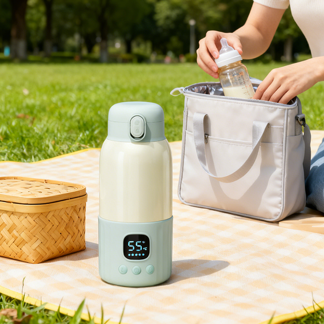 Fast Heating USB Rechargeable Electric Low Noise Portable Baby Bottle & Milk Warmer with Biberon Heater and Formula Maker Travel