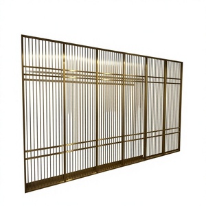 EX069 Biombos y Separadores de Habitaciones Plegables de Acero Inoxidable Cortados con Láser para Uso en Restaurantes Modernos, Hogares y Oficinas - Product Image 1