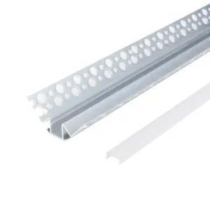 Licht Vlekkeloos U Vorm 3M Wit Spoor Interne Breedte Led Aluminium Kanaal Met Deksel