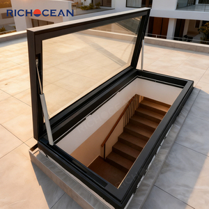 Ventana de Techo Moderna RICHOCEAN con Doble Vidrio Templado, Ventana de Escape Motorizada de Aluminio para Sótano - Product Image 4