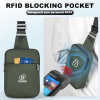 Sac bandoulière pliable de haute qualité en polyester, confortable, durable, antivol, avec blocage RFID, pour hommes et femmes, marque SA, pour l'extérieur
