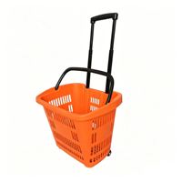 Panier de courses portable grande capacité en plastique PP épaissi, idéal pour les supermarchés et les magasins de proximité