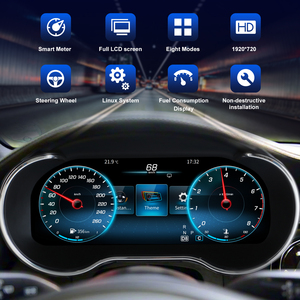 Panel de Instrumentos con Velocímetro Digital LCD de 12.3 Pulgadas para Mercedes-Benz Clase C <span class=keywords><strong>GLC</strong></span> W205 X253 2015-2019, CarPlay Inalámbrico, Android Auto - Product Image 4