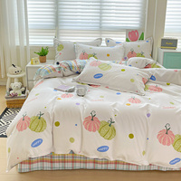 Ensemble de Literie en Polyester Brossé Épais pour Chambre d'Étudiant, 3 Pièces : Drap de Lit Simple, Housse de Couette et Taie d'Oreiller, Vente en Gros