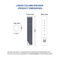 Enceinte colonne passive à ligne acoustique Ipalead M-406B-1 blanche de 4 pouces en néodyme, systèmes multifonctionnels pour salles de conférence, 90 Hz-20 kHz