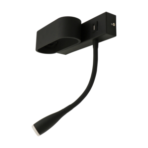 Cổ Ngỗng Tường Ánh Sáng Có Thể Sạc Lại Đèn Tường Sáng Tạo Đầu Giường USB 3W + 6W LED Đọc Sách Ánh Sáng LED Trong Nhà Khách Sạn Đọc Tường Đèn - Product Image 4