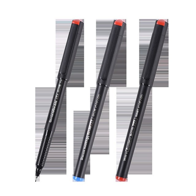 Jin Wannian 1mm Plastic Business Office Meeting Recording Pen Black Ballpoint Pen Micro-Porous Ball Tip Water-Based Marker