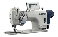 Machine à coudre Brother T-8752D à double aiguille, informatisée, à entraînement direct, avec grand crochet rotatif et coupe-fil automatique pour couture d'angle