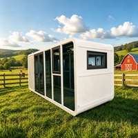 Cabine modulaire Apple en panneaux sandwich d'acier préfabriqués, salon portable pour ferme, bureau à domicile, hôtel et usage extérieur