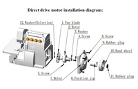 GMD1NP2 SIRUBA Nouvelle machine à surjeter manuelle multifonction à positionnement d'aiguille, moteur DD à économie d'énergie, machine à coudre industrielle GRAND