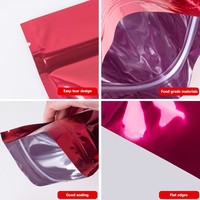 Pochette en plastique zip-lock noire personnalisée avec impression de bonbons petit sac scellé pour l'emballage de lait de nourriture pour animaux de compagnie gelée sushi chewing-gum