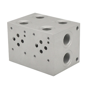 Bloque de Válvulas de Circuito Hidráulico NG6/NG10 Personalizado, Apilable, de 6 Orificios, Serie Paralela, Válvula Solenoide Integrada, Piezas Hidráulicas Mecanizadas - Product Image 1