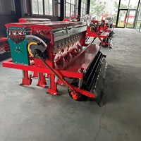 Semoir à blé haute performance à 18 rangs pour tracteur avec rotoculteur et ouvre-sillons en option pour grandes exploitations céréalières