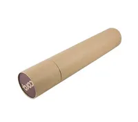 Emballage en gros de cylindres en papier kraft en cuir de vachette pour tapis de yoga, boîte tube ronde en papier, carton cylindrique personnalisé, boîte en carton