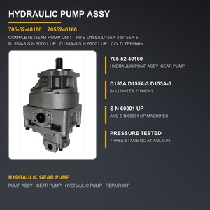 Pompe hydraulique complète 705-52-40160 7055240160 Pompe à engrenages pour bulldozer D155A D155A-3 D155A-5 Pièce <span class=keywords><strong>de</strong></span> rechange en gros - Product Image 2