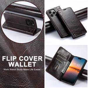 SUTENI per <span class=keywords><strong>iPhone</strong></span> 17 Pro Max Custodia Magnetica Porta Carte con Supporto Flip <span class=keywords><strong>Cover</strong></span> a Portafoglio in Ecopelle 16 Plus 15 Pro 14 13 12 - Product Image 4