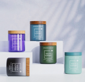 Pot de poudre de capsule de supplément de croissance de cheveux 200ml 250ml pilules rondes de pharmacie pot de supplément en verre boîte de papier ronde avec couvercle en bois - Product Image 4