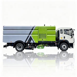 รถกวาดถนน Howo 4x2 จากจีน ปรับแต่งพวงมาลัยได้ มาตรฐานไอเสีย Iso Ccc สำหรับรถกวาดถนน - Product Image 3