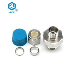 Connettore maschio 304/316 in acciaio inossidabile <span class=keywords><strong>AFK</strong></span>-LOK per sigillo incollato 1/8-3/8 filettato con raccordo per anello di tenuta - Product Image 2