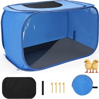 Boîte d'élevage pour poussins avec fenêtre transparente, kit pop-up respirant et chaud avec tapis imperméable, sac de rangement carré pour intérieur