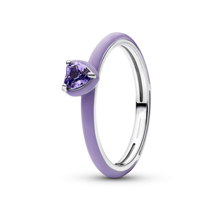 Anillo de Plata de Ley 925 con Baño de Oro de 14K y Circonitas en Racimo con Diseño de Corazón de Chakra para Boda, Compromiso, Joyería con Encanto - Product Image 1