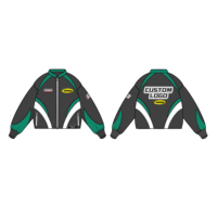 Veste en cuir PU pour homme sur mesure, vêtements de rue, combinaison de moto, coupe-vent, veste en cuir PU de course, combinaison de course, logo personnalisé