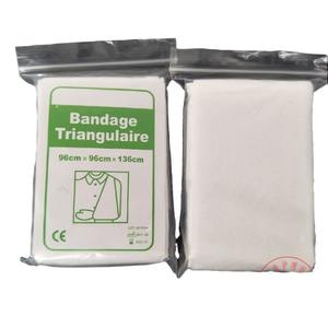Pansement triangulaire 96cm x 96cm x 136cm non tissé blanc certifié CE pour premiers secours - Product Image 5