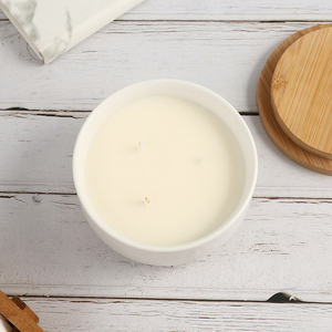 Trang Trí Nội Thất Trắng Sứ Nến Giữ Cốc Cốc Nến Rỗng Có Nắp - Product Image 2