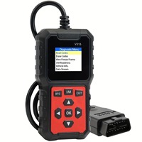 Lecteur de code automobile V315 OBD2 – Outil de diagnostic – Scanner d'indicateurs de panne – Instrument intelligent embarqué – Connectivité filaire – Rouge