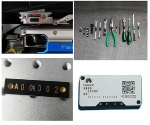 RFID UHF super mince sur étiquette métallique pour la ligne de production automatique de gestion d'actifs dans la gestion des armes de suivi de l'industrie 30*5*1mm - Product Image 4