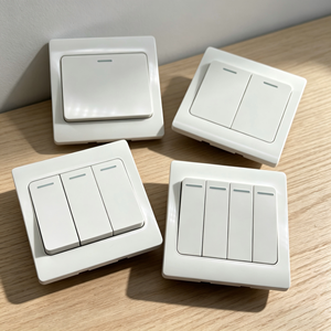 Interruptor Simple de Una, Dos, Tres o Cuatro Vías, Estándar del Reino Unido, Directo de Fábrica, para Pintar sobre PC, Accesorio Eléctrico para el Hogar y Hoteles - Product Image 1