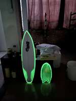Nouveau design de planche de surf d'éclairage à réaction UV sous-marine en mousse EPS planche de surf fluorescente incrustation de tissu planche de surf