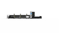 Máquina de Corte Láser para Tubos Tuosheng CNC Totalmente Automática de 6KW TS-TC6024 con Dos Mandriles, Sistema de Biselado y Servo Seguimiento de Carga