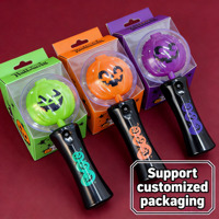 Baguette Lumineuse Multicolore en Forme de Citrouille, Accessoire de Costume d'Halloween, Baguette Lumineuse Personnalisée, Baguette LED en Forme de Citrouille, Cadeau de Fête d'Halloween