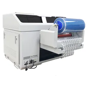 Imprimante UV petite machine d'impression automatique multifonctionnelle d'étiquette en cristal enduit de feuille plate d'autocollant de tasse bouteille de vin