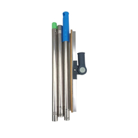 Ensemble d'épilateur pour animaux de compagnie de 45 pouces avec conception de bord en tissu métallique, râteau à tapis rétractable, nettoyant rotatif à 180 pour chien