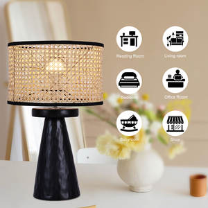 Lampe de table en argile rétro américaine vintage moderne en gros Lampes en céramique de salon de thé rétro créatives <span class=keywords><strong>avec</strong></span> alimentation CA pour chambre à coucher - Product Image 4