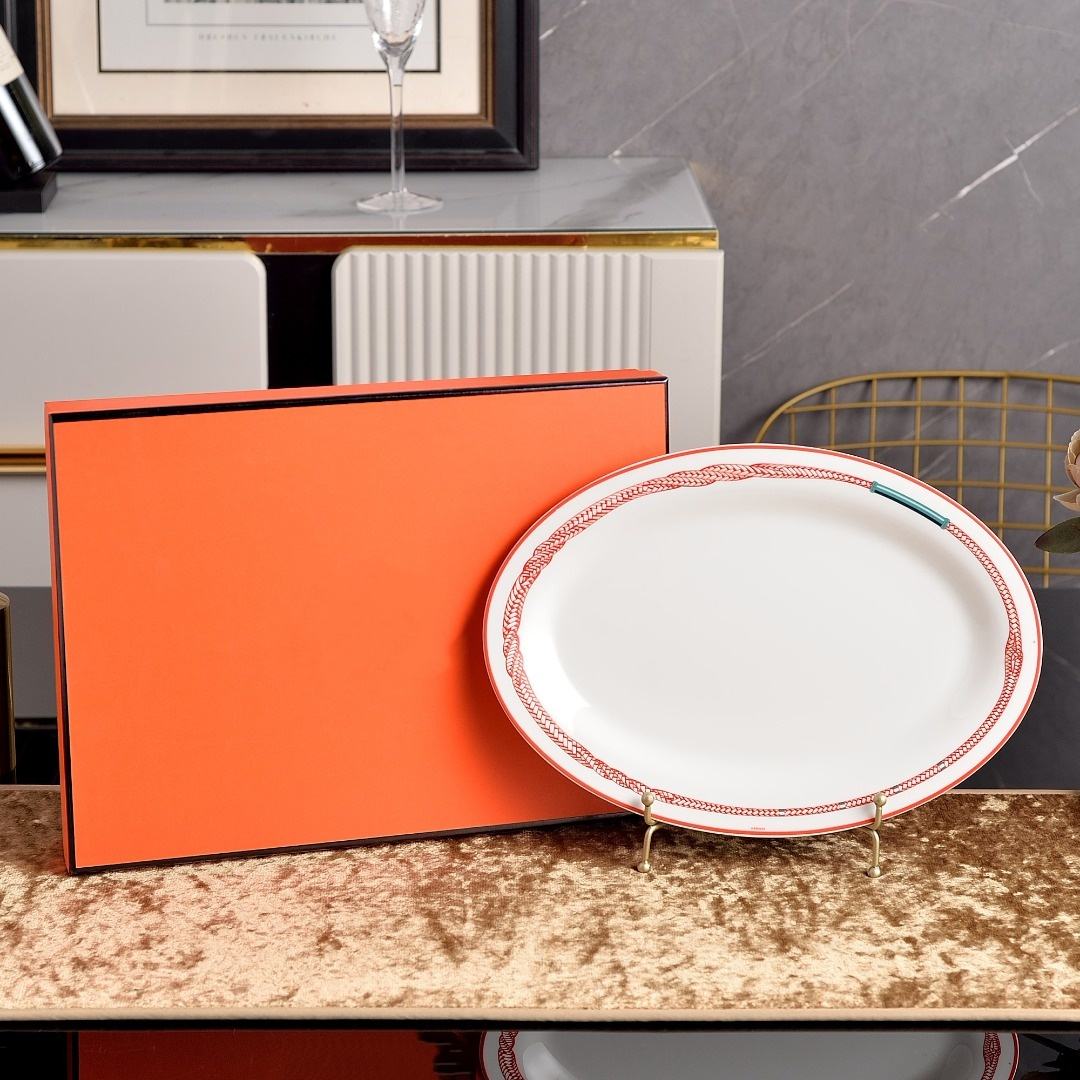 white 12 inch fish plate