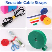 Bande auto-adhésive réutilisable double face en nylon souple, fermeture à crochets et boucles, pour plantes et attaches de câbles, écologique