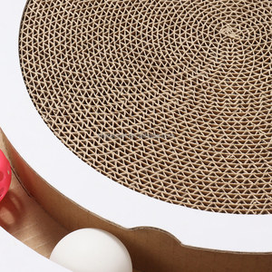 Jouet pour <span class=keywords><strong>chat</strong></span> écologique et durable, griffoir rond pour <span class=keywords><strong>chat</strong></span> avec balle de jeu, fabriqué en papier, arbres et griffoirs pour <span class=keywords><strong>chat</strong></span> écologiques - Product Image 3