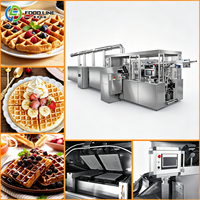 Machine à gaufres fourrées commerciale, ligne de production automatique de gaufres à petite échelle